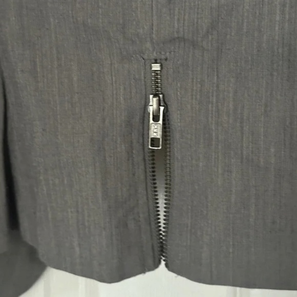 BCX Juniors Vintage Gray Grey Blazer Size Medium Statement Shoulders 3/4 Sleeve - Picture 3 of 5